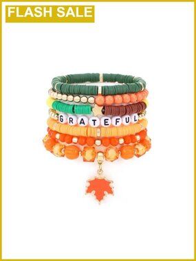 Heishi Beaded Stretch Bracelet Set Stackable Boho Layering Gift